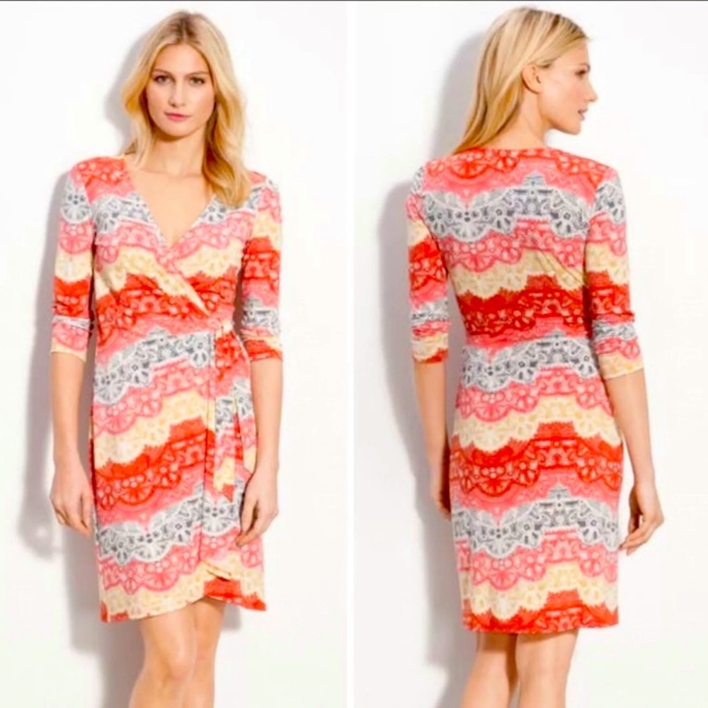 BCBGMAXAZRIA Sondra Curry wrap dress xsmall